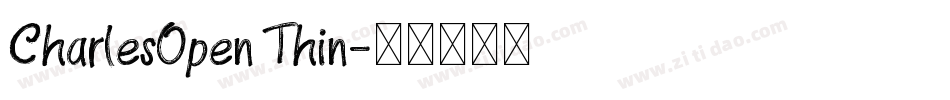 CharlesOpen Thin字体转换